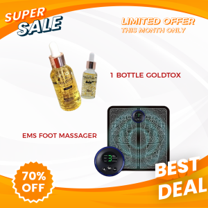 1 Bottle Goldtox + EMS Foot Massager