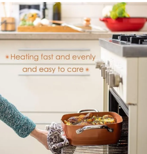 COPPER NON-STICK SQUARE PAN SET - Image 2