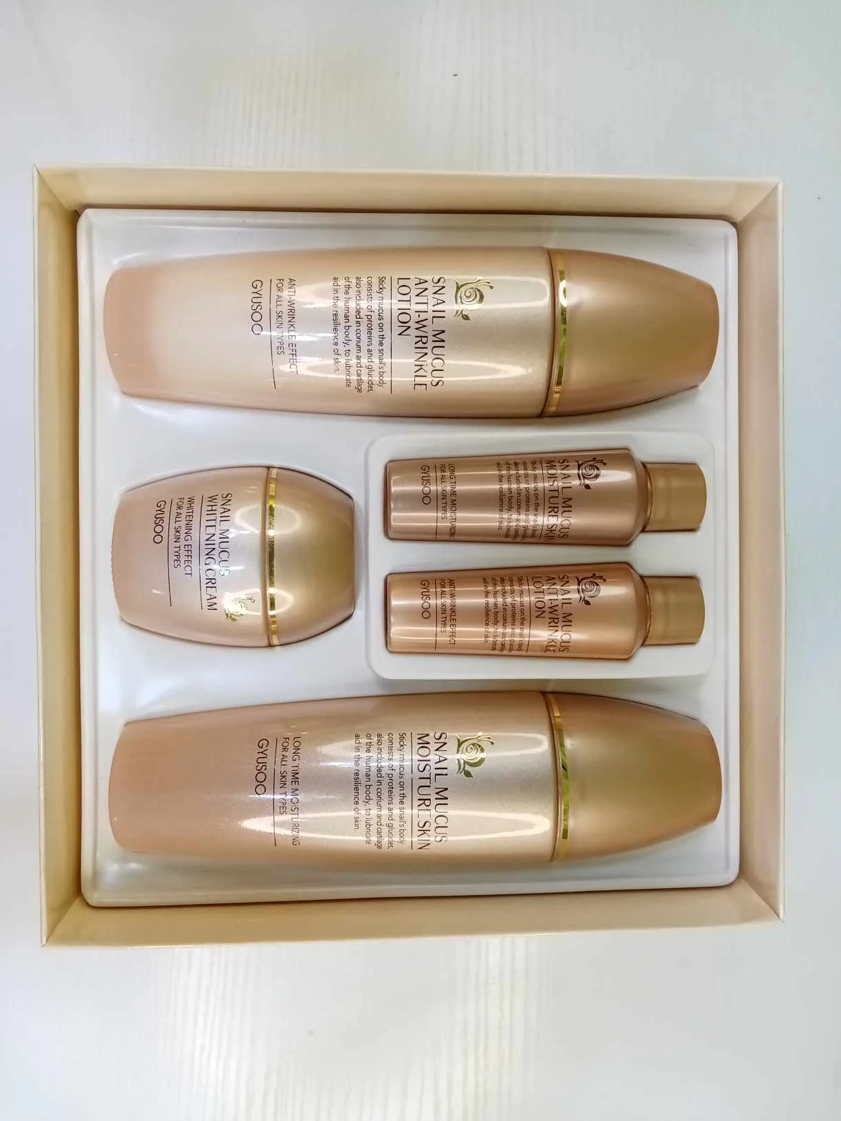 GYUSOO Snail Mucus Skin Care Whitening and Anti -Wrinkle effect long time Moisturizing for all Skin type - Image 3