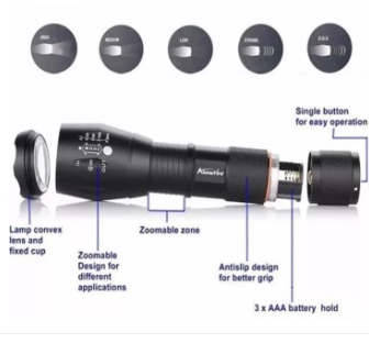 Tac Light High Powered Tactical Flashlight Buy 1 Get 1 - Image 2