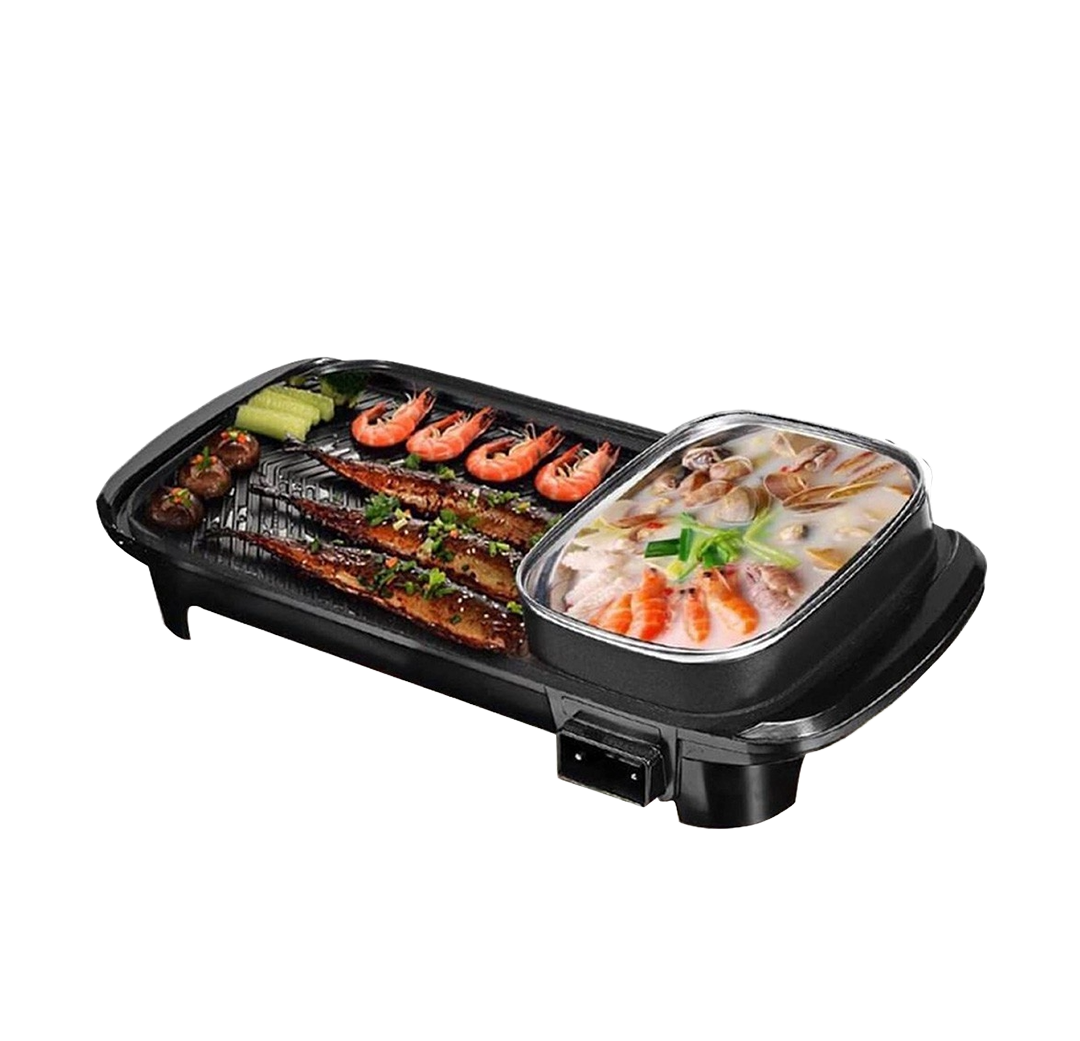 Multi-functional 2 in 1 Electric BBQ Grill With Hot Pot