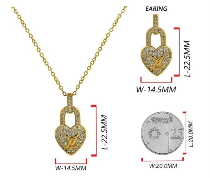 Zirconia Love Heart Shaped Padlock Charm Necklace - Image 2